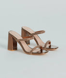 Fine Dime Rhinestone Strap Block Heel Mules