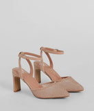 Wrapped In Shine Fishnet Rhinestone Heels