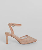Wrapped In Shine Fishnet Rhinestone Heels