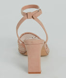 Wrapped In Shine Fishnet Rhinestone Heels