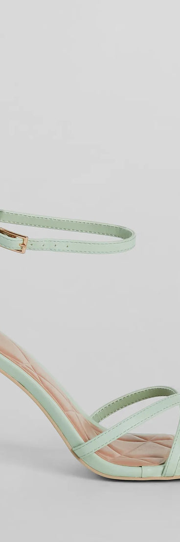 The cute and comfy style of the Being Pretty Strappy Faux Leather Block Heels as your homecoming shoes creates a stand out look to complete your HOCO dress look!