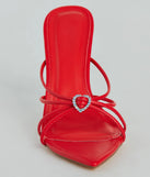 Heart And Soul Strappy Rhinestone Stiletto Mules