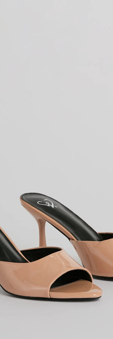Desk-To-Date Patent Pointed Toe Stiletto Mules