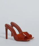 Staying Cute PVC Patent Stiletto Mules
