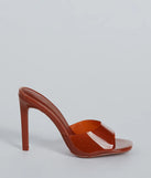 Staying Cute PVC Patent Stiletto Mules