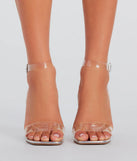 A Clear Favorite PVC Metallic Block Heels