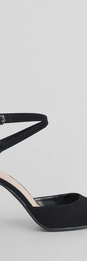 Step Out Pointed Toe Block Heel Pumps