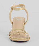 Perfect Steps Faux Leather Block Heels