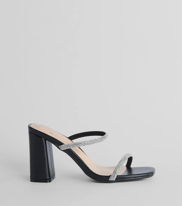 [DEINET] LEOPARD SHIRRING STILLETTO MULE /追跡付 Sparkly Staple Rhinestone Mules | Windsor