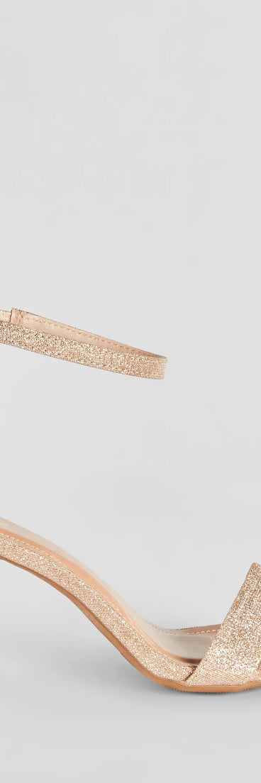 Sparkle Step Glitter Lurex Block Heels