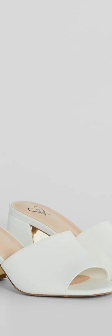 Meant To Last Square Toe Block Heel Mules