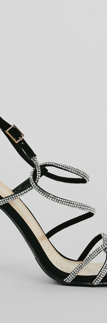 Timeless Glam Rhinestone Nubuck Stiletto Heels