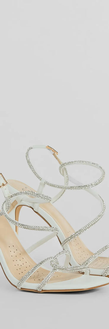 Bold Luxe Rhinestone Strappy Stiletto Heels