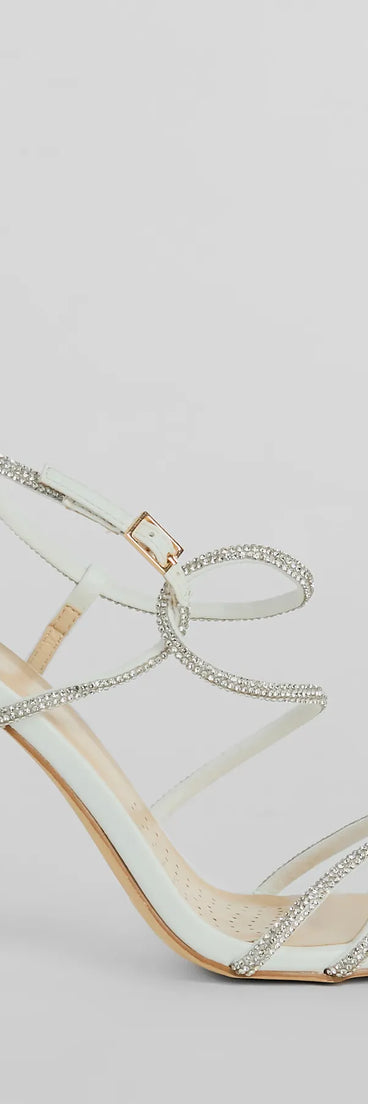 Bold Luxe Rhinestone Strappy Stiletto Heels