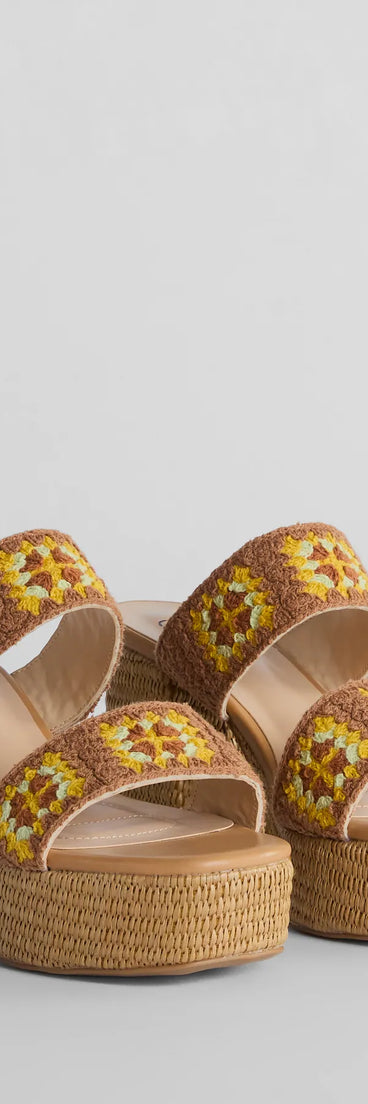 Summer Dream Crochet Espadrille Platform Sandals