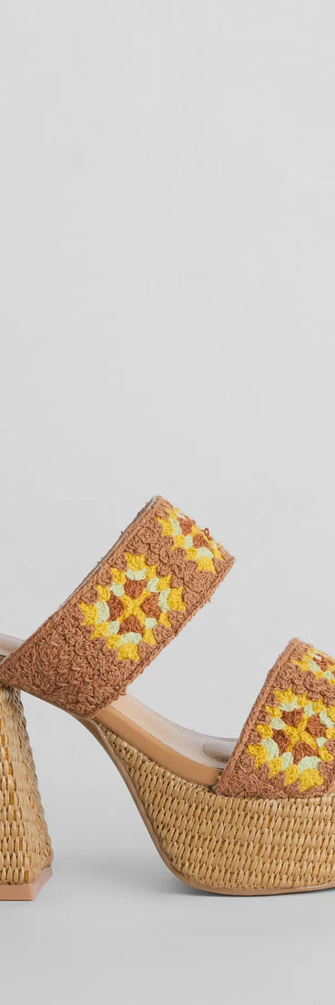 Summer Dream Crochet Espadrille Platform Sandals