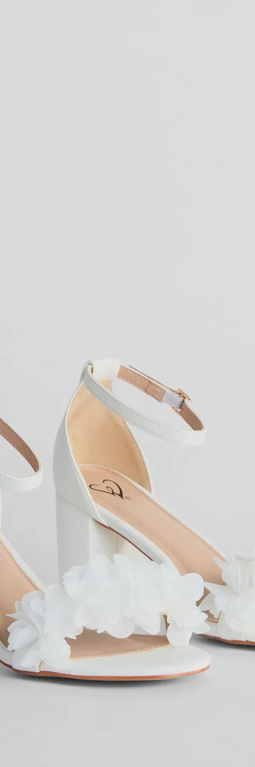 Whimsical Flair Floral Block Heels