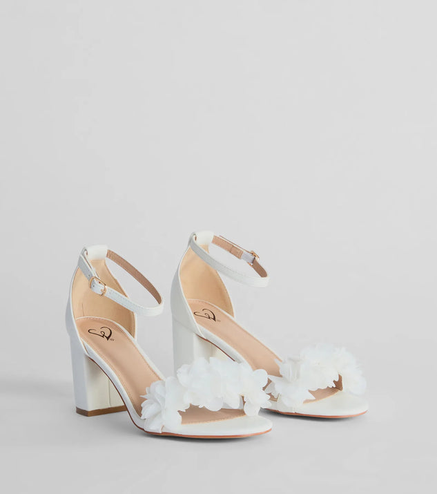 Whimsical Flair Floral Block Heels Windsor - Main Image