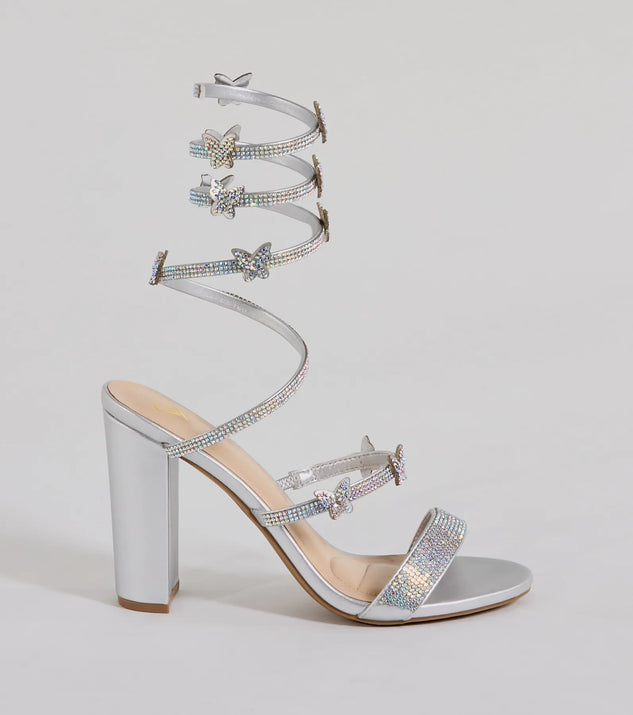 Butterfly Mystique Rhinestone Spiral Heels | Windsor