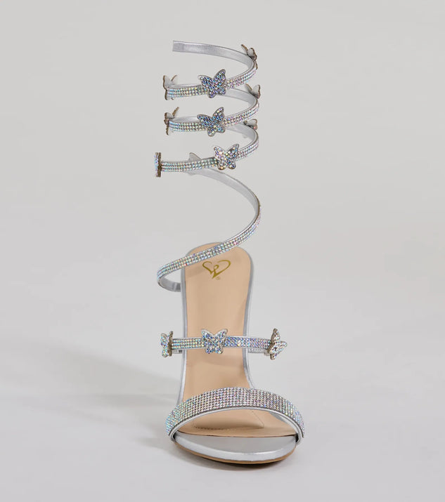Butterfly Mystique Rhinestone Spiral Heels | Windsor