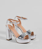 Step into style with the Ready To Slay Platform Heels, silver heels made to complete your Windsor look with comfort and glam in mind.