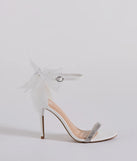 The cute and comfy style of the Sweet Glam Bow Detail Rhinestone Strap Stiletto Heels as your homecoming shoes creates a stand out look to complete your HOCO dress look!