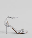 Step Out In Chic Faux Leather Stiletto Heels, a trendy silver addition to women's going-out outfits, is ideal for Christmas party outfits, chic NYE attire, or winter night-out looks that keep you on-trend!