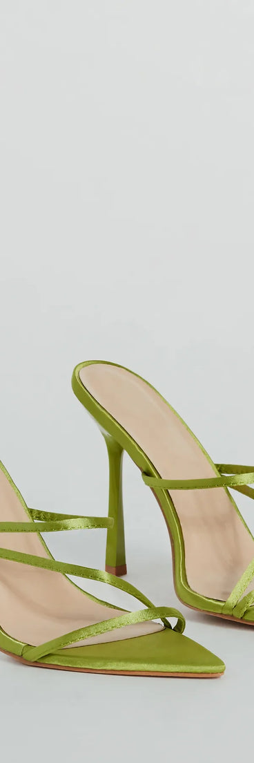Gossip Mill Strappy Satin Stiletto Heels