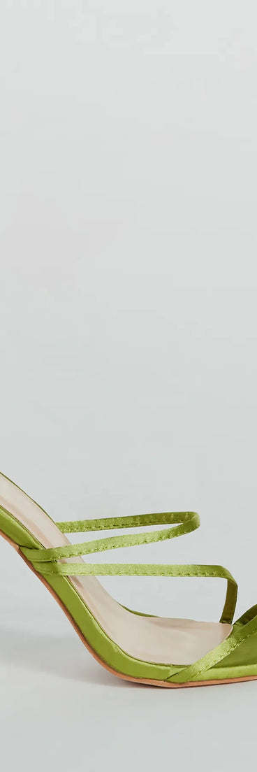 Gossip Mill Strappy Satin Stiletto Heels