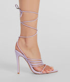 Pump It Up Strappy Lace-Up Stiletto Heels