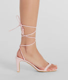 Perfect Flirt Lace-Up Heeled Thong Sandals