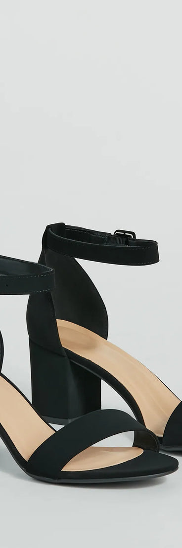 Classic Staple Nubuck Short-Block Heels