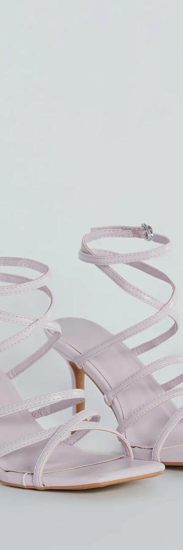 On Repeat Strappy Faux Leather Stiletto Heels