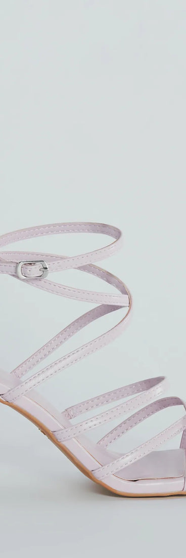 On Repeat Strappy Faux Leather Stiletto Heels