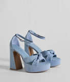 Sunset Drinks Platform Block Heels