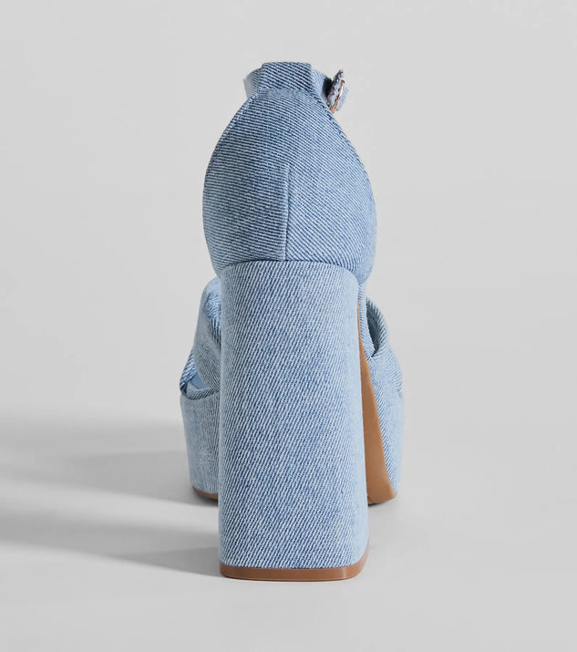 Sunset Drinks Platform Block Heels | Windsor