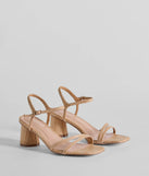 Beachy Perfection Strappy Straw Block Heels