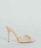 Sparkle It Up Rhinestone Mesh Stiletto Mules