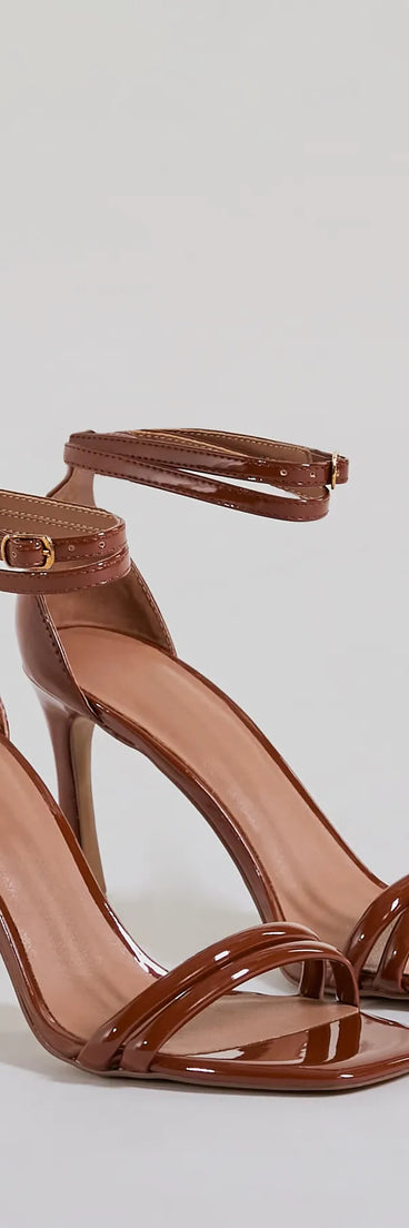 Elevate your work wardrobe with the Style So Sleek Faux Leather Stiletto Heels in bronze, a versatile women's shoe perfect for the office; that combines style with comfort for seamless desk-to-dinner transitions.