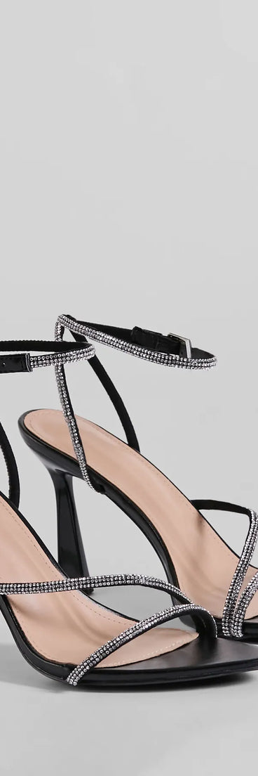 Glam Essential Pointed Toe Rhinestone Stiletto Heels