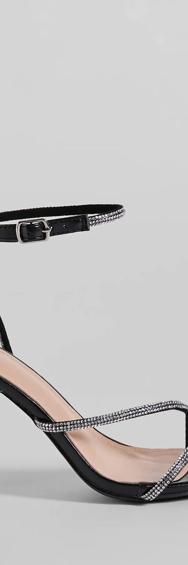 Glam Essential Pointed Toe Rhinestone Stiletto Heels