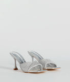 Fab Statement Twist Strap Metallic Stiletto Mules