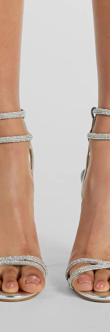 Steal The Spotlight Rhinestone Metallic Stiletto Heels