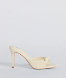 Adorable Finesse Knit Bow Stiletto Heels