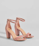 Elevate your work wardrobe with the Compliment Staple Basic Faux Leather Block Heels in pink, a versatile women's shoe perfect for the office; that combines style with comfort for seamless desk-to-dinner transitions.
