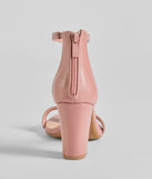 Elevate your work wardrobe with the Compliment Staple Basic Faux Leather Block Heels in pink, a versatile women's shoe perfect for the office; that combines style with comfort for seamless desk-to-dinner transitions.