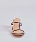 Elevate your work wardrobe with the City Strolls Strappy Faux Leather Block Heels in brown, a versatile women's shoe perfect for the office; that combines style with comfort for seamless desk-to-dinner transitions.