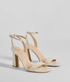 The Perfect Basic Faux Leather Block Heels are versatile prom shoes designed for comfort and style, making them perfect for a night of celebration. Available in Ivory.