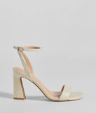 Elevate your work wardrobe with the Perfect Basic Faux Leather Block Heels in ivory, a versatile women's shoe perfect for the office; that combines style with comfort for seamless desk-to-dinner transitions.