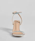Step out in these Glamour Ensured Rhinestone Glitter Block Heels, perfect as prom shoes with their elegant style and glittering details to complement any outfit. Available in Silver.